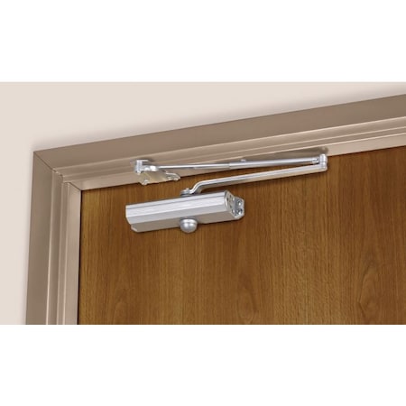 Norton Door Controls 1601P689 Adjustable Medium Duty Surface Mounted Door Closer with Sex Nuts and Cover Aluminum 1601P689
